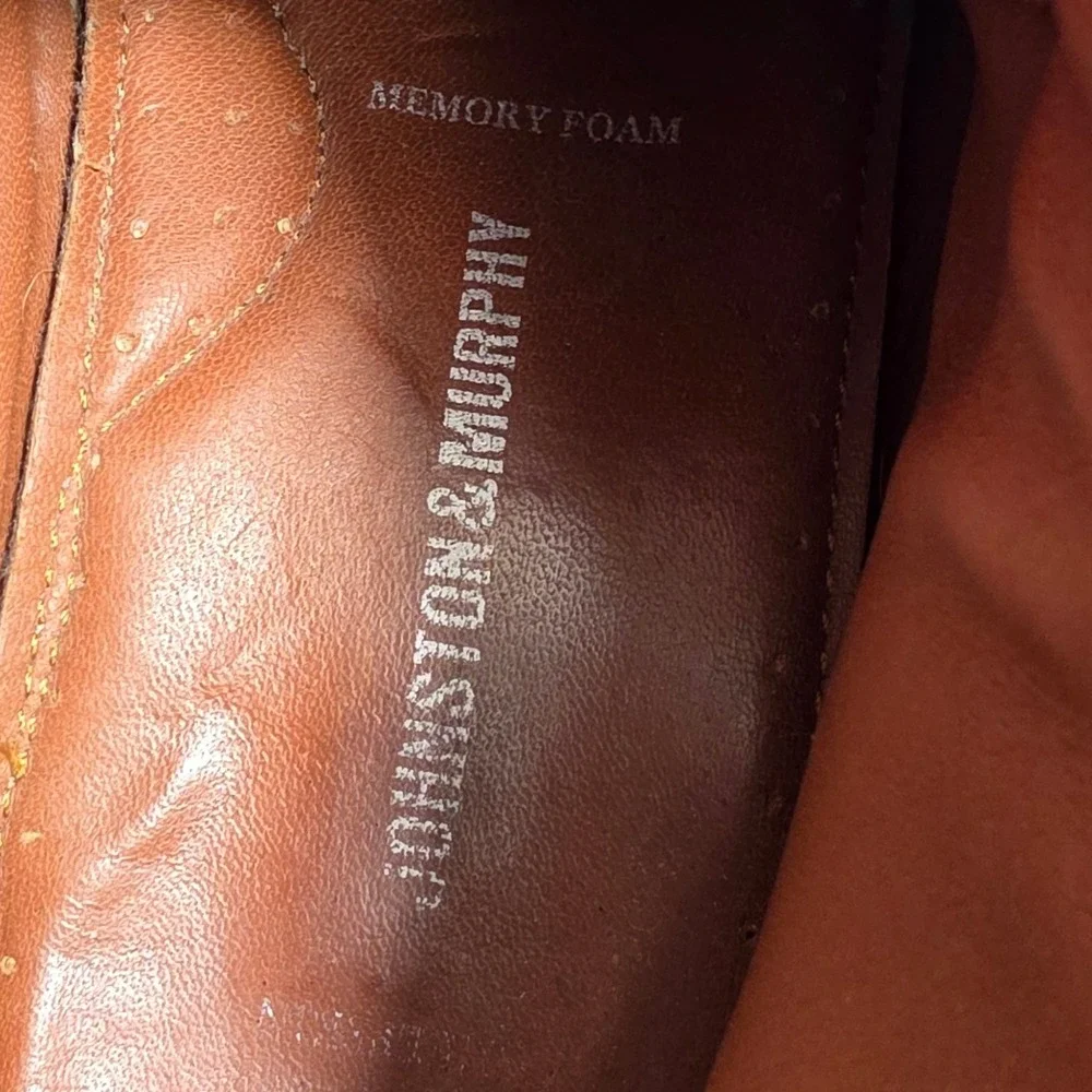 Johnston & Murphy Chukka Boots Brown Leather Sheepskin Crepe Soles Mens 10.5‎ M